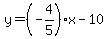 y=+%28-4%2F5%29+x-10