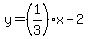 y=+%281%2F3%29x-2