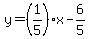 y=+%281%2F5%29x-6%2F5
