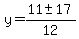 y=+%2811+%2B-+17%29%2F12+