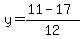 y=+%2811+-+17%29%2F12+