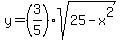 y=+%283%2F5%29+sqrt%2825-x%5E2%29
