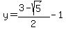 y=+%283+-+sqrt%285%29%29%2F2-1