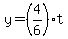 y=+%284%2F6%29t