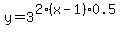 y=++3%5E%282%2A%28x-1%29%2A0.5%29