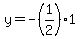 y=+-%281%2F2%29+1
