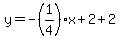 y=+-%281%2F4%29%2Ax+%2B2+%2B2