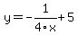 y=+-1%2F4x+%2B5