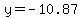 y=+-10.87+