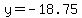 y=+-18.75