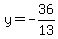 y=+-36%2F13+