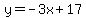 y=+-3x%2B17