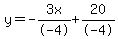 y=+-3x%2F-4%2B20%2F-4