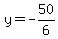 y=+-50%2F6+