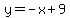 y=+-x+%2B+9