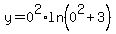 y=+0%5E2%2Aln%280%5E2%2B3%29