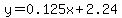 y=+0.125x%2B2.24+