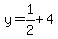 y=+1%2F2++%2B+4