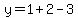 y=+1+%2B+2+-+3