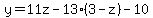 y=+11z-13%283-z%29-10