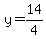 y=+14%2F4