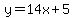 y=+14x%2B5