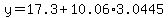 y=+17.3+%2B+10.06%2A3.0445