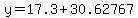 y=+17.3+%2B+30.62767