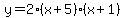 y=+2%28x%2B5%29%28x%2B1%29+