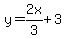 y=+2x%2F3+%2B+3