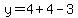 y=+4+%2B+4+-+3