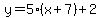 y=+5%28x+%2B+7%29%2B2