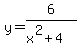 y=+6%2F+%28x%5E2+%2B4%29