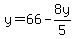 y=+66-8y+%2F+5