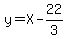 y=+X-22%2F3