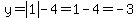 y=+abs%281%29-4=1-4=-3