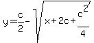 y=+c%2F2-sqrt%28x%2B2c%2Bc%5E2%2F4%29