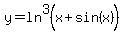 y=+ln%5E3%28x%5E%22%22%2B+sin%28x%29%29