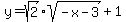y=+sqrt%282%29sqrt%28-x-3%29+%2B1