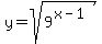 y=+sqrt%289%5E%28x-1%29%29