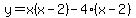 y=+x%28x+-2%29+-4%28x+-2%29