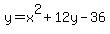 y=+x%5E2%2B12y-36