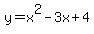 y=+x%5E2-3x%2B4