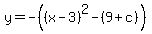 y=-%28%28x-3%29%5E2-%289%2Bc%29%29