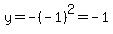 y=-%28-1%29%5E2=-1