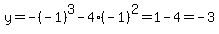 y=-%28-1%29%5E3-4%28-1%29%5E2=1-4=-3