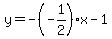 y=-%28-1%2F2%29x-1