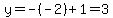 y=-%28-2%29%2B1=3