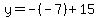 y=-%28-7%29%2B15