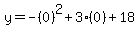 y=-%280%29%5E2%2B3%280%29%2B18